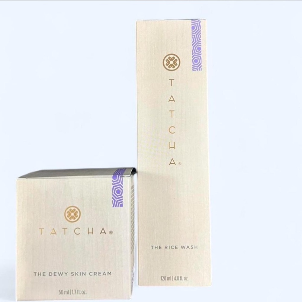 Tatcha Dewy Skin Cream & Rice Wash bundle.